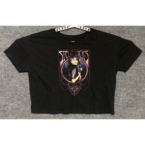 Old Navy Stevie Nicks Graphic Cropped T Shirt Black Size S